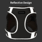 Aiitle triple extra small brown beige dog harness on flat surface