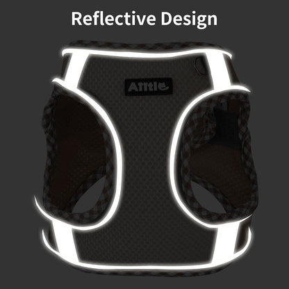 Aiitle triple extra small brown beige dog harness on flat surface