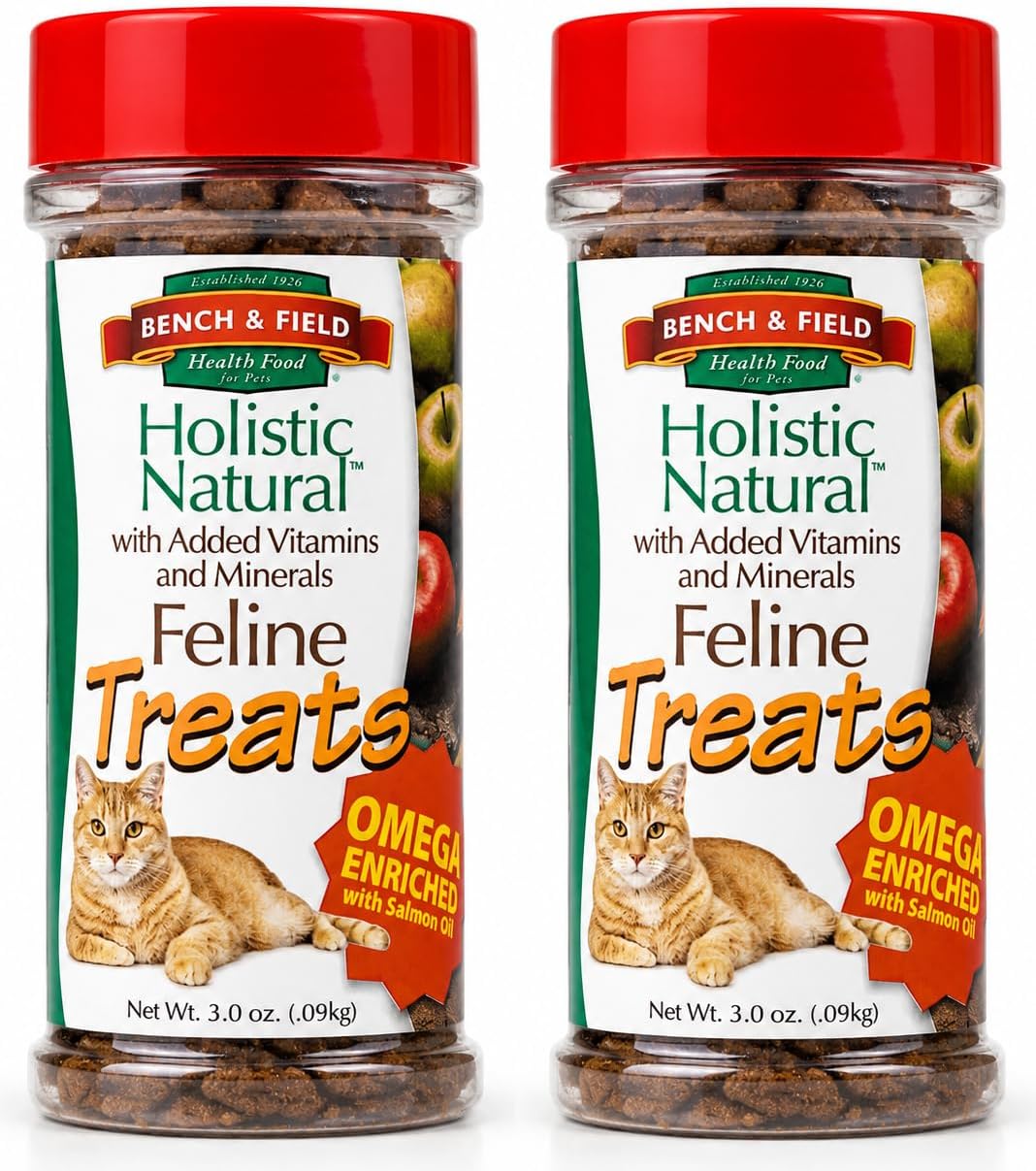 Bench & Field Holistic Natural Healthy Kitty Cat Treats | Crunchy Fish-Shaped Bites | Delicious Seafood Flavored Snack, 3-Ounce (Pack of 3 Bottles) - Image 12