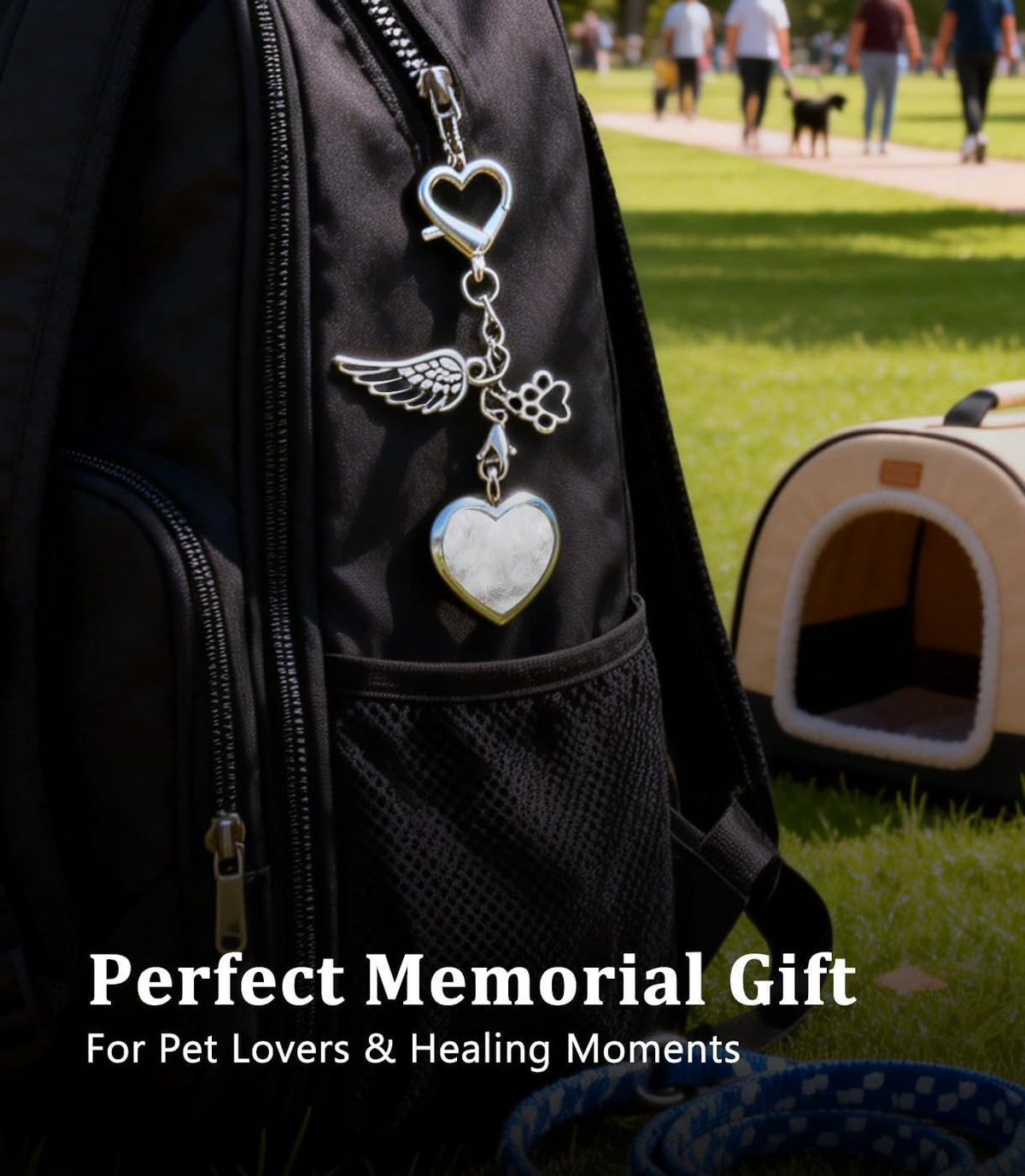 CYLDGNS memorial locket close-up focusing on the durable non-tarnishing silver finish.