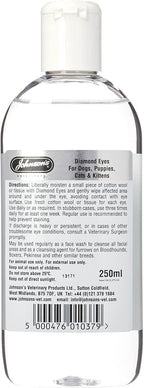Authentic imported pet eye discharge cleaning solution packaging view