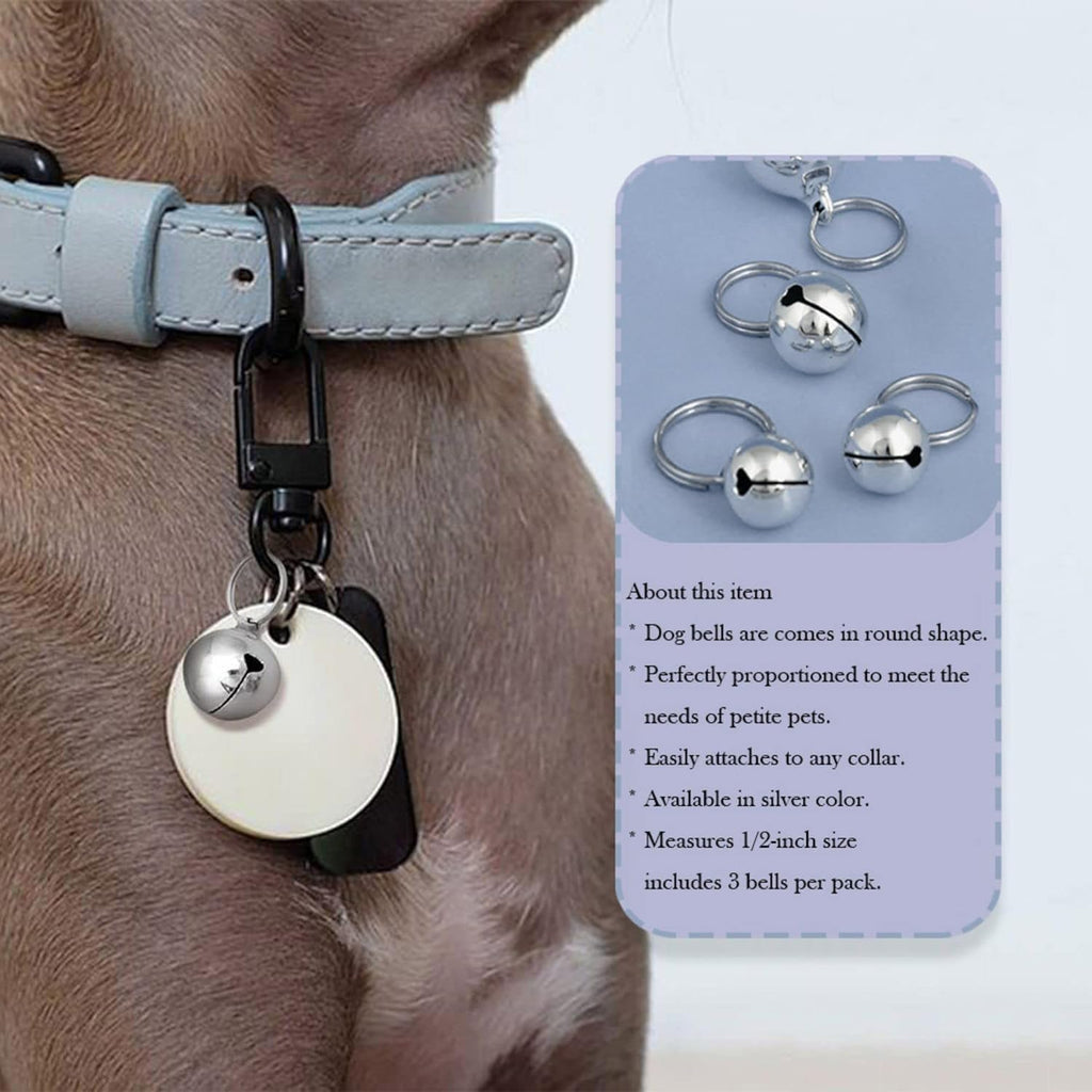 SKYPIA Round Dog Bells Dog Charm Bells Pet Pendant, 3 PCS Anti-Lost Training Bells for Collars, Suitable for Pet Pendant Accessories 1/2-Inch Gold - Image 4
