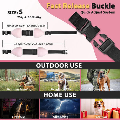 Adjustable straps on ZOHAN dog noise protection muffs