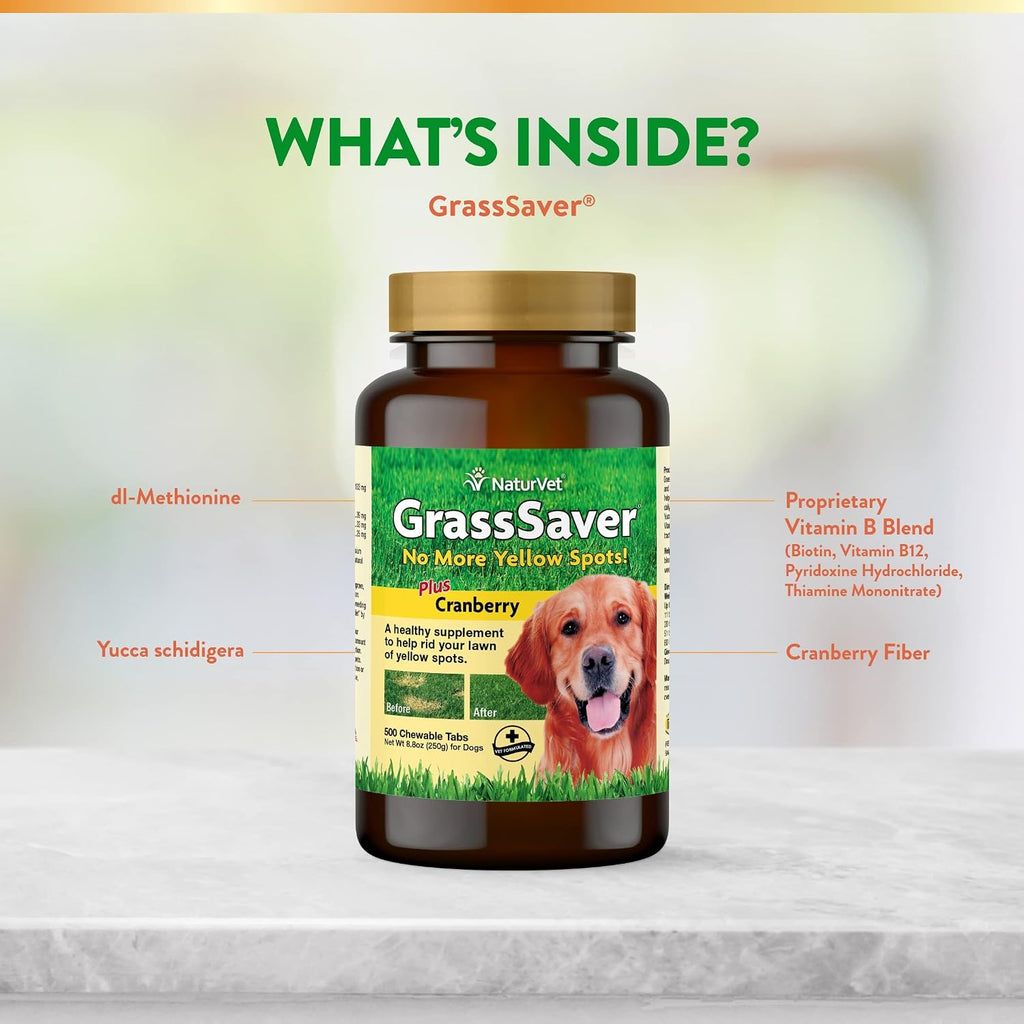 NaturVet GrassSaver packaging showing USA branding