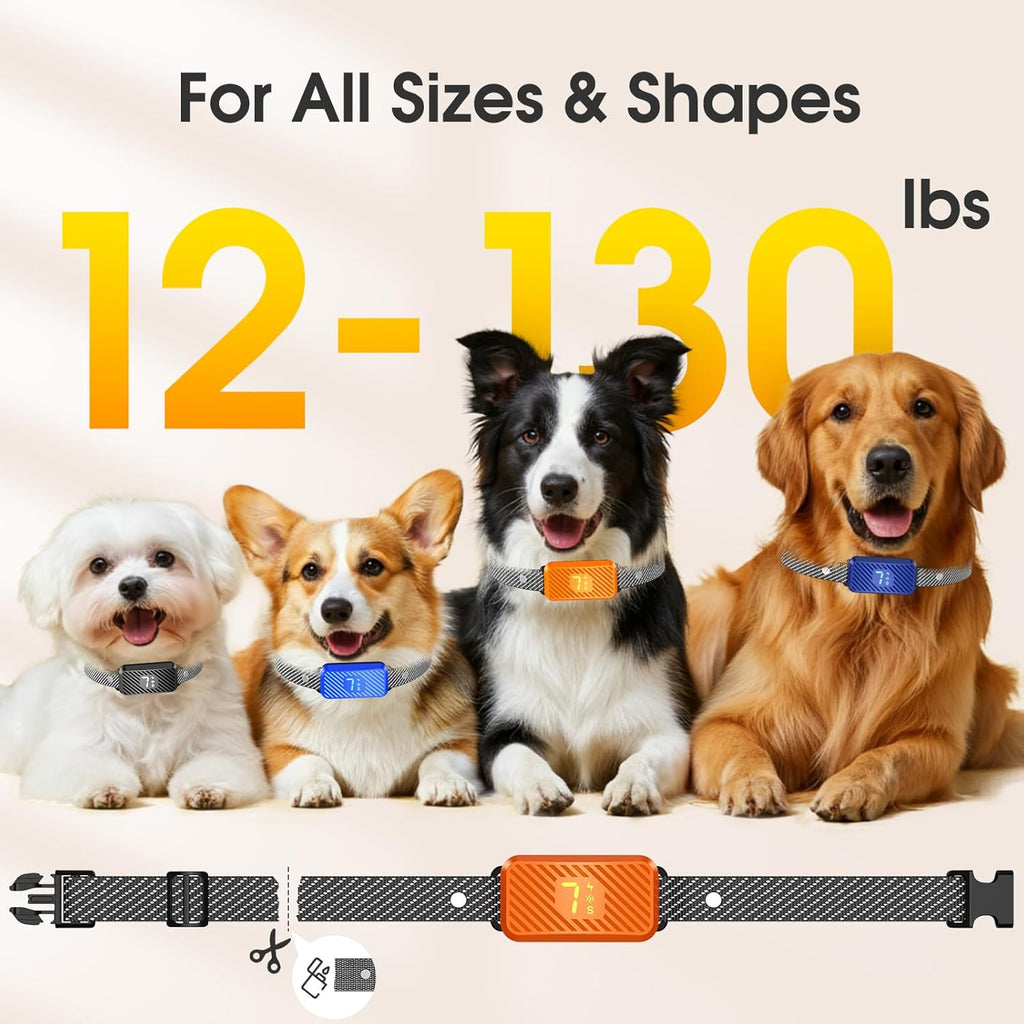 KJKZO dog bark collar showing USB Type-C charging port