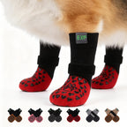 EXPAWLORER Anti Slip Dog Socks to Prevent Licking Paws, Hot Pavement Dog Boots & Paw Protectors Booties for Hardwood Floors with Heart Grippers, Dog Shoes for Small Medium Large Senior Dogs Grey S - Image 13