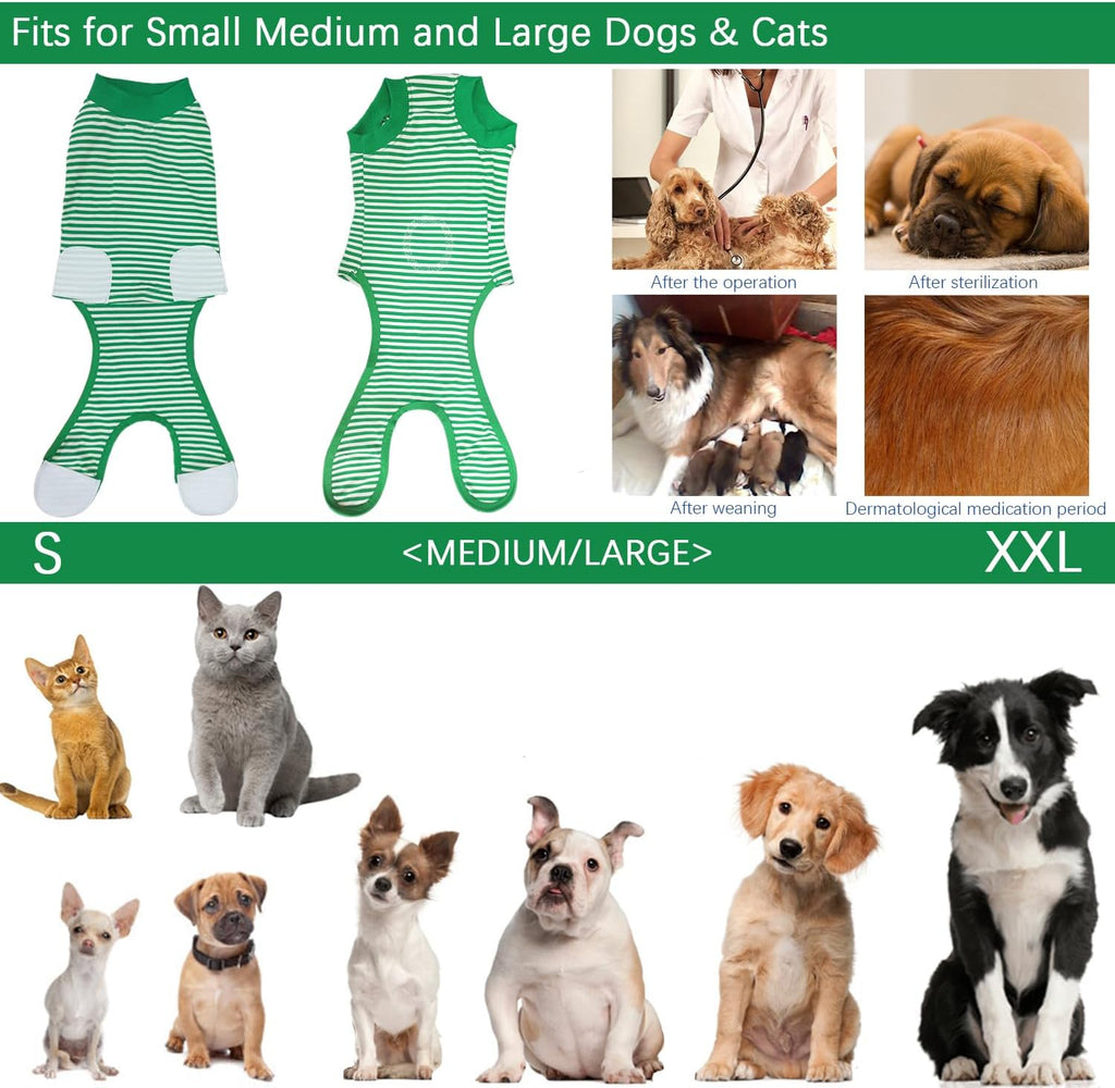 Karoku striped post surgery wear for male and female dogs close up fabric