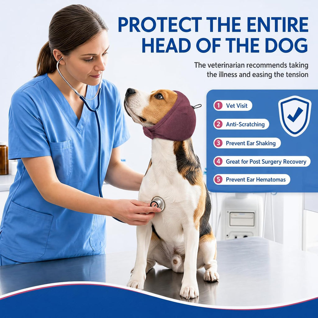 Nanaki dog ear cover for hematoma and no shake ear protection.