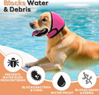 Dog Ear Muffs Noise Protection, No-Shake Ear Wrap for Hematoma Care, Bathing, Drying, Swimming & Noise Anxiety Relief (Rose Red, Small) - Image 4