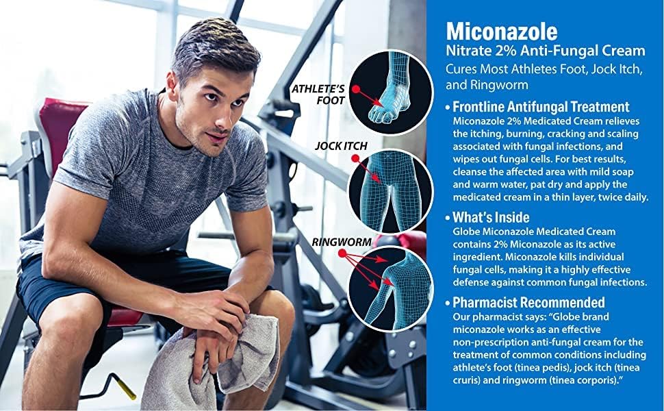 Globe miconazole nitrate medicated cream for ringworm treatment