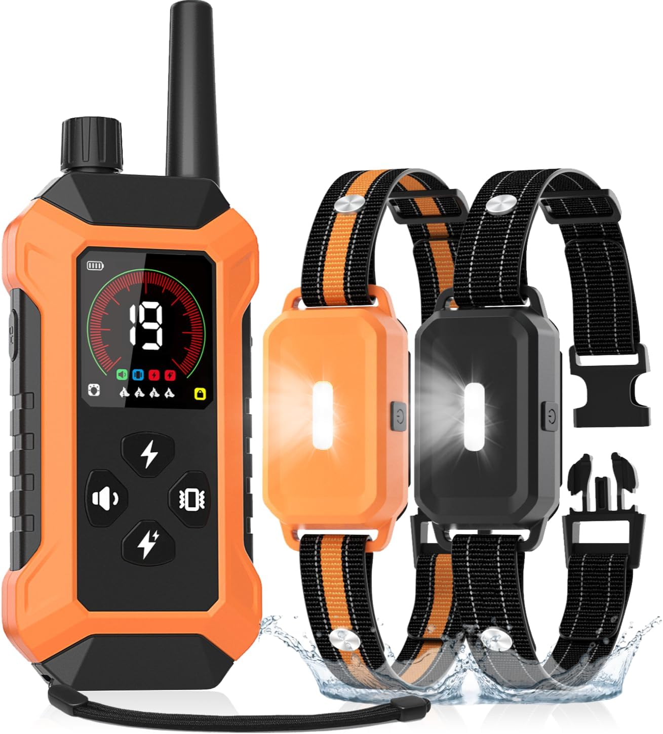 HRRVEE dog shock collar two pack front view premium pet training system
