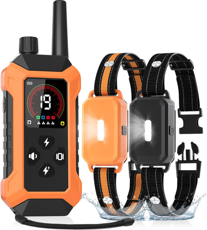 HRRVEE dog shock collar two pack front view premium pet training system