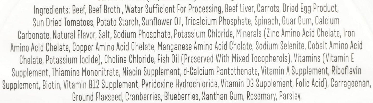 Premium imported USA wet dog food beef in gravy texture closeup