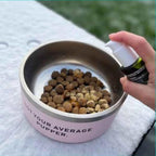 Dropper application view demonstrating how to easily measure the concentrated DHA and EPA liquid for cat food.