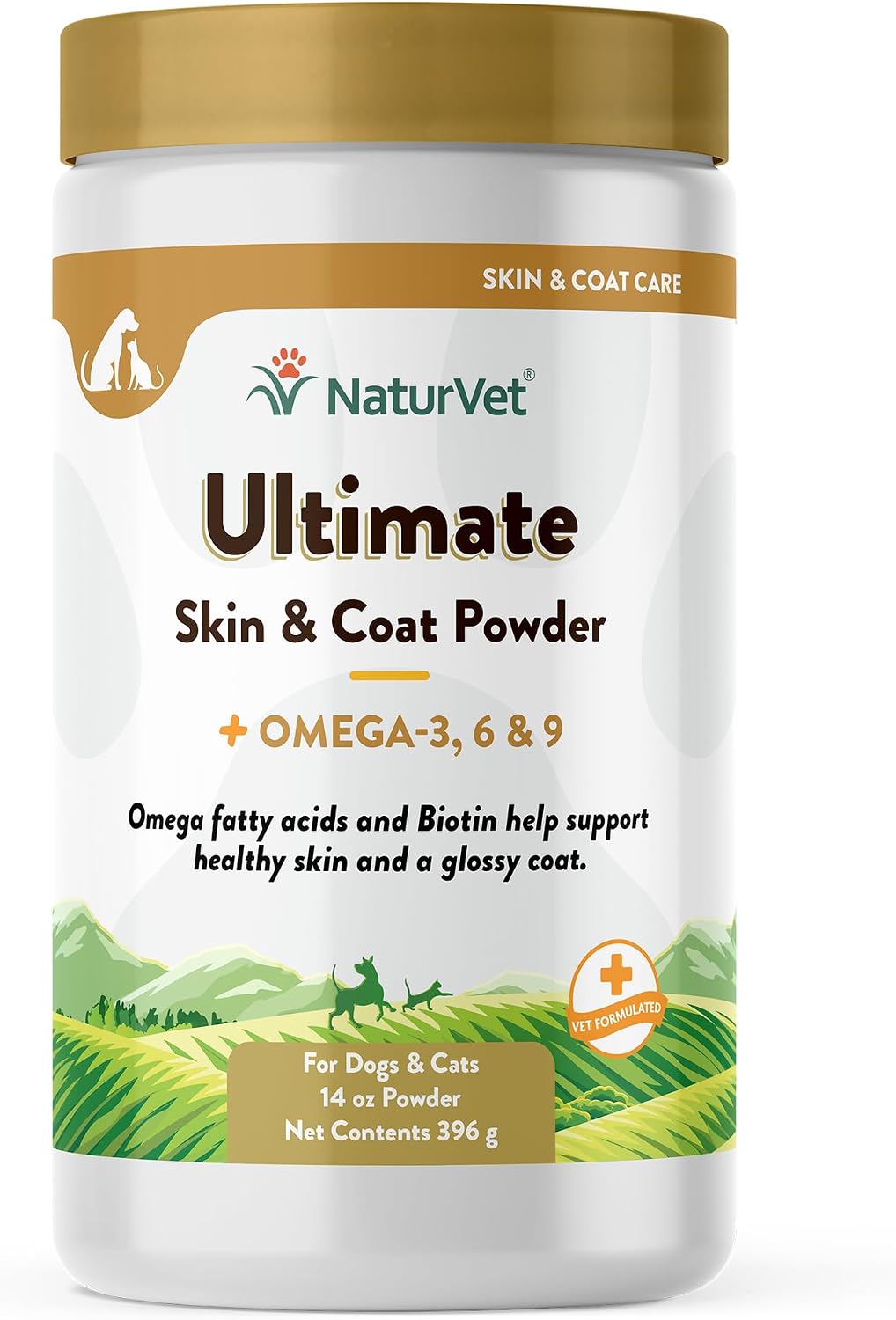 USA imported NaturVet biotin and salmon oil chews for cat glossy coat