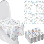 Mimorou disposable toilet seat covers pack front view highlighting the colorful unicorn design