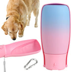 Dog Water Bottle, Travel Puppy Water Bowl, Leak Proof Portable Puppy Water Dispenser, Foldable Dog Water Bottle for for Pets Outdoor Walking, Hiking, Travel, Food Grade Plastic - 19oz Blue - Image 9