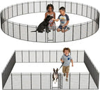 Dog Fence Outdoor for Yard, 40" Height 16 Panels Metal Dog Fence for Dogs, Portable & Foldable Dog Pen, Wireless Dog Playpen Alternative, Temporary Dog Fence for RV Camping, Indoor Outdoor Use - Image 10