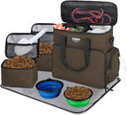 Goloni durable pet organizer bag for cat and dog travel supplies