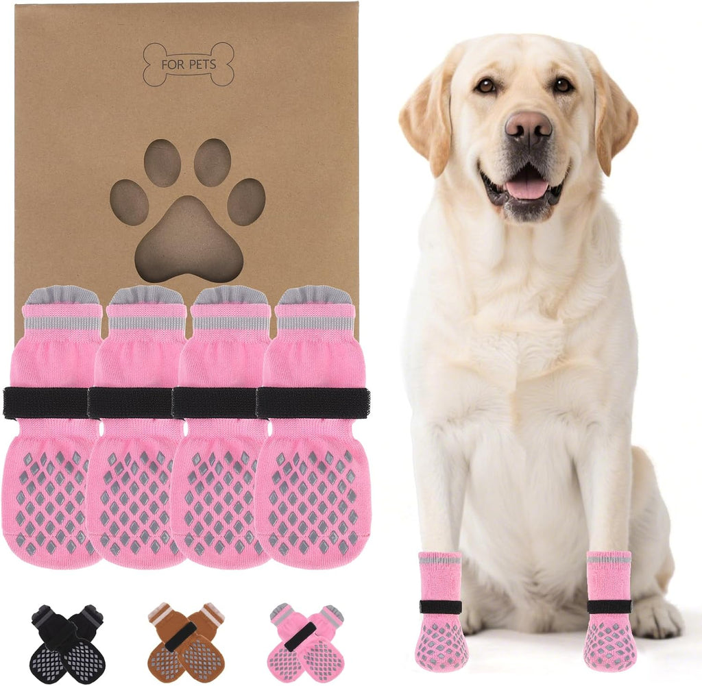 KOOLTAIL Dog Socks for Hot/Cold Pavement to Prevent Licking Paws,Dog Boots&Paw Protector for Hardwood Floors Anti Slip,Traction Control Booties for Small Medium Large Senior Dogs - Image 12