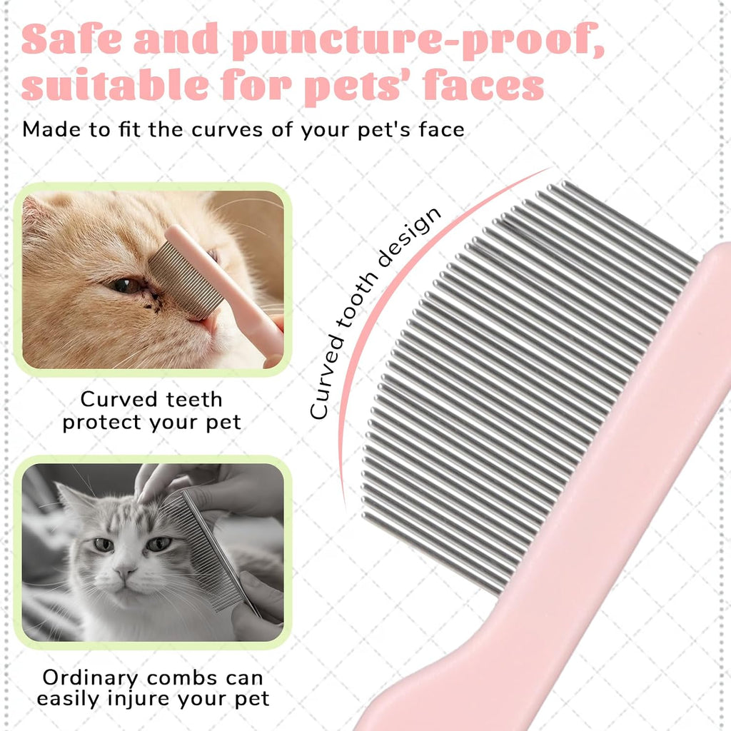 Compact grooming tool for dog and cat eye discharge removal