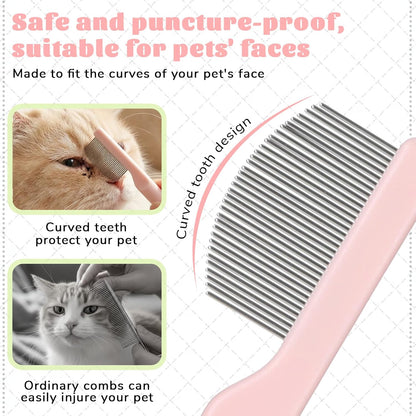 Compact grooming tool for dog and cat eye discharge removal