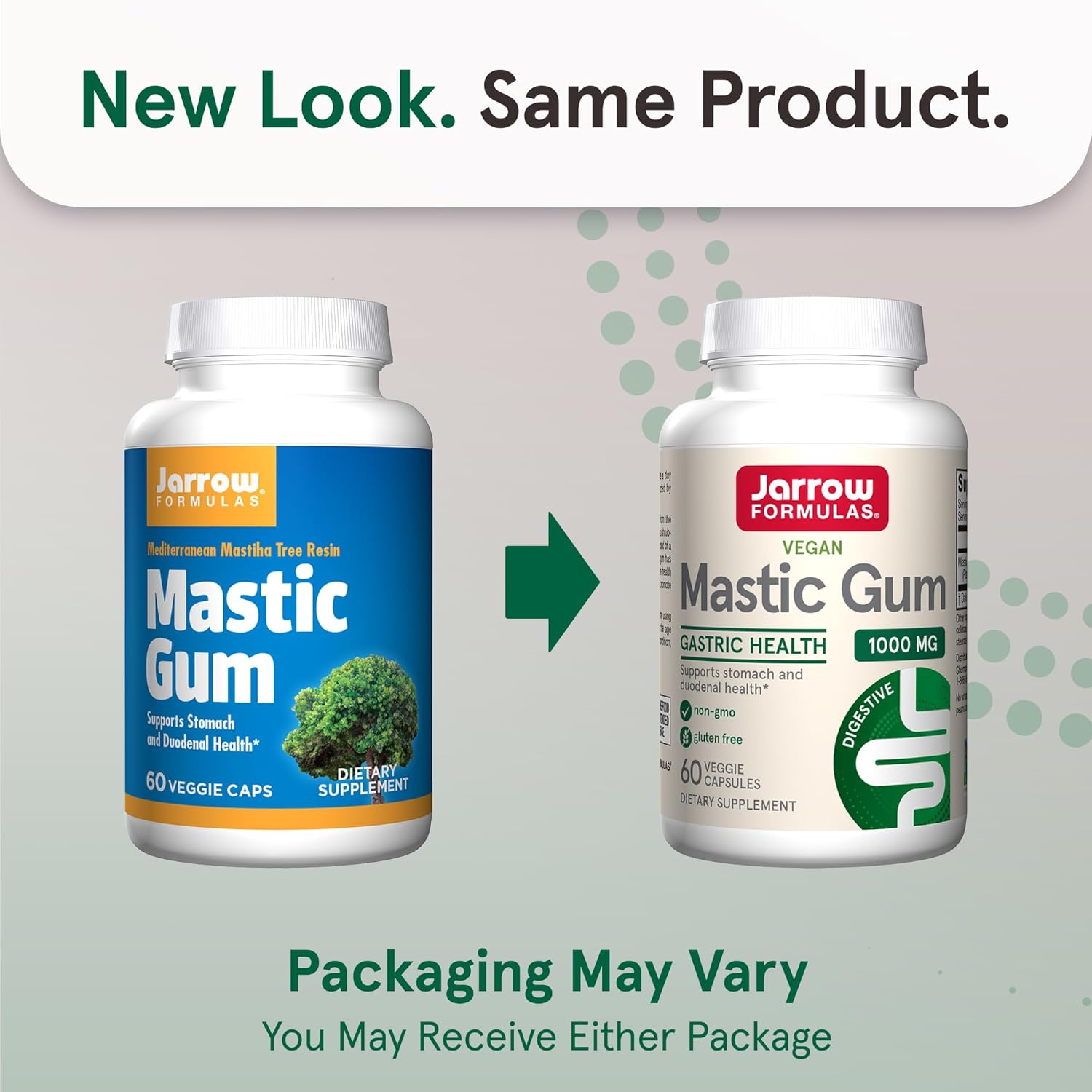 Jarrow Formulas Mastic Gum 60 veggie capsules supplement facts and ingredient label