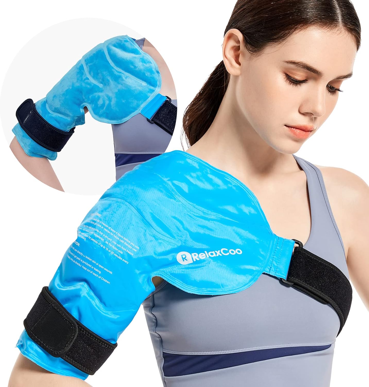RelaxCoo shoulder ice pack front view for rotator cuff injury