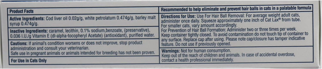 Authentic USA imported Dechra CatLax caramel flavored paste for cats and kittens.
