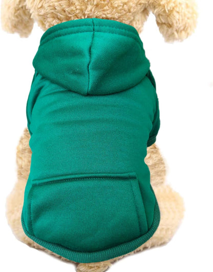 Jecikelon Soft Dog Hoodies for Small Dogs, Fleece Puppy Sweatshirt with Pockets, Warm Winter Cold Weather Coats for Pet Cat, Cute Clothes Puppy Costume (Coffee, Small) - Image 13