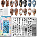 PH PandaHall horse nail stamping plate set front view showing four stainless steel templates