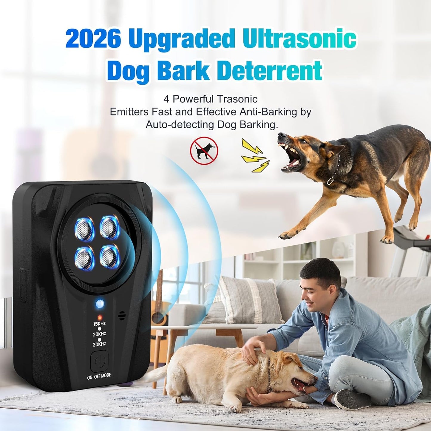 Outdoor placement of Tilibra ultrasonic dog barking silencer
