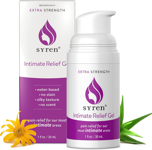 Syren Intimate Relief Gel front view authentic USA imported skincare