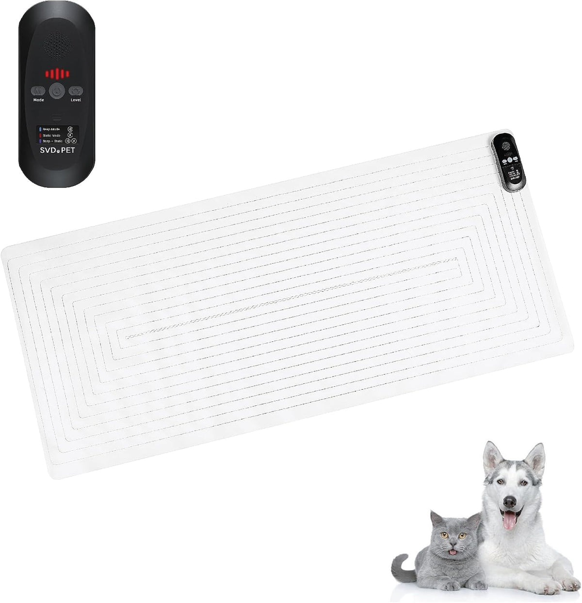 SVD.PET Pet Training Mat with Tester, 22" X 16", Scat Mat for Cats, Dogs Electronic Repellent Shock Mat for Indoor, 3 Training Modes, 5 Levels, Pet Safe Mode (White Controller) - Image 14