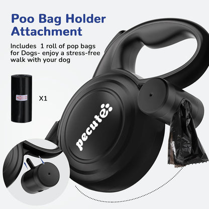 Pecute dog leash in hand showing anti-slip grip