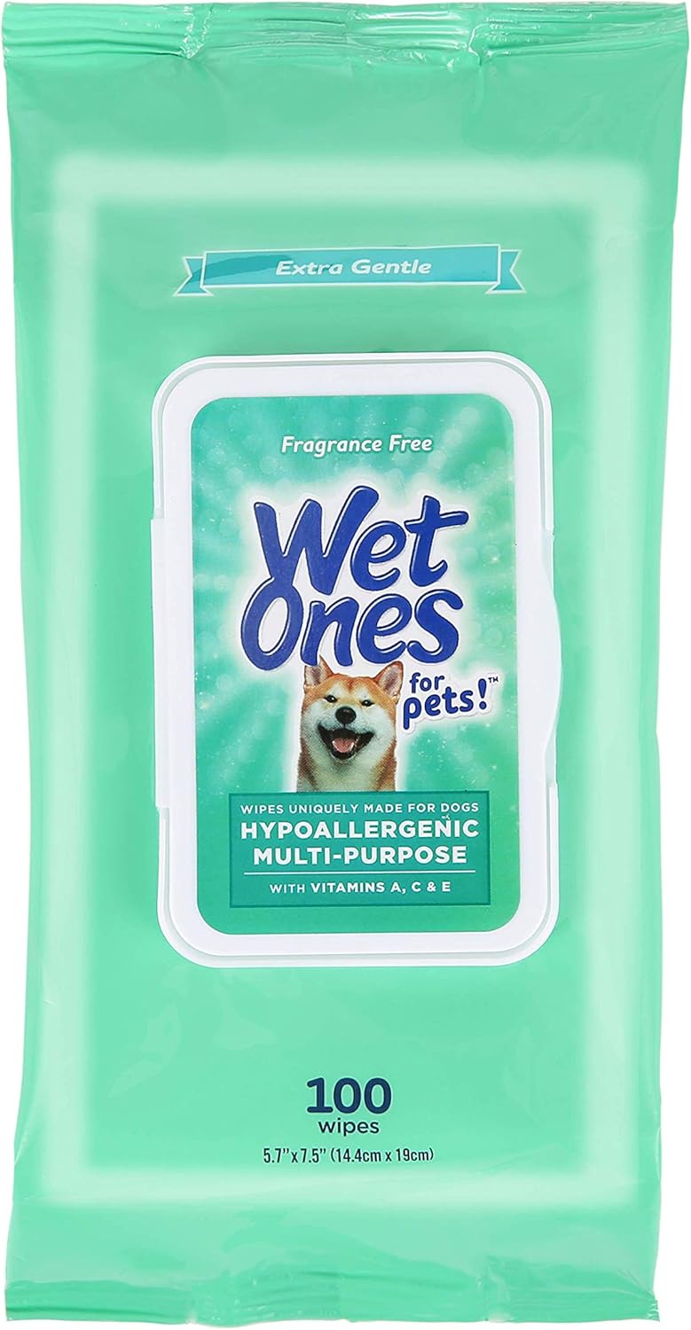 Wet Ones Multi Purpose Pets Wipes, 300 Count, Fragrance Free, Dog Wipes with Vitamins A C and E, Wet Lock Seal - Image 11