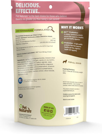 Pet Naturals Daily Probiotic Soft Chews for Dogs, Digestive and Immune Support Supplement, 1 Billion CFU Per Chew, Duck, 160 Count - Image 9