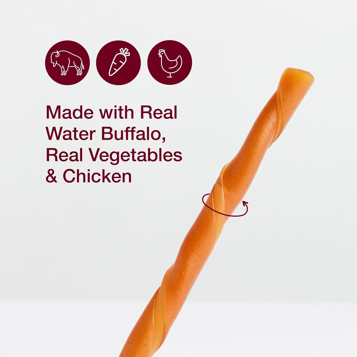 Healthy rawhide-free dog chew sticks in 7.40 ounce bag