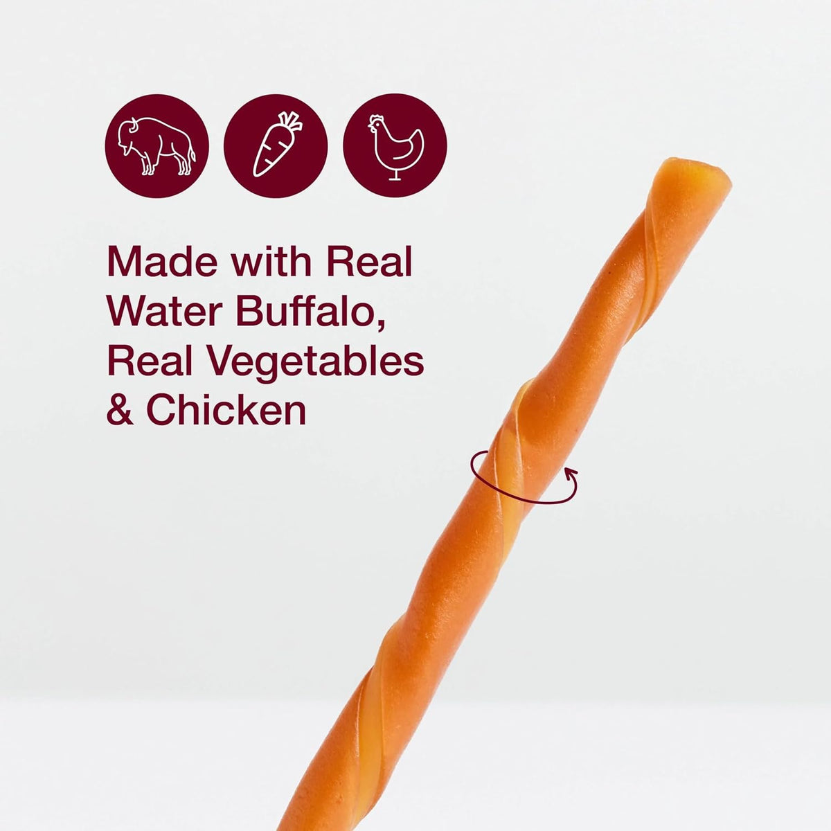 Healthy rawhide-free dog chew sticks in 7.40 ounce bag