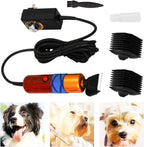 Banborba 200W animal grooming clipper tool laid flat with its included replaceable carbon steel blade.