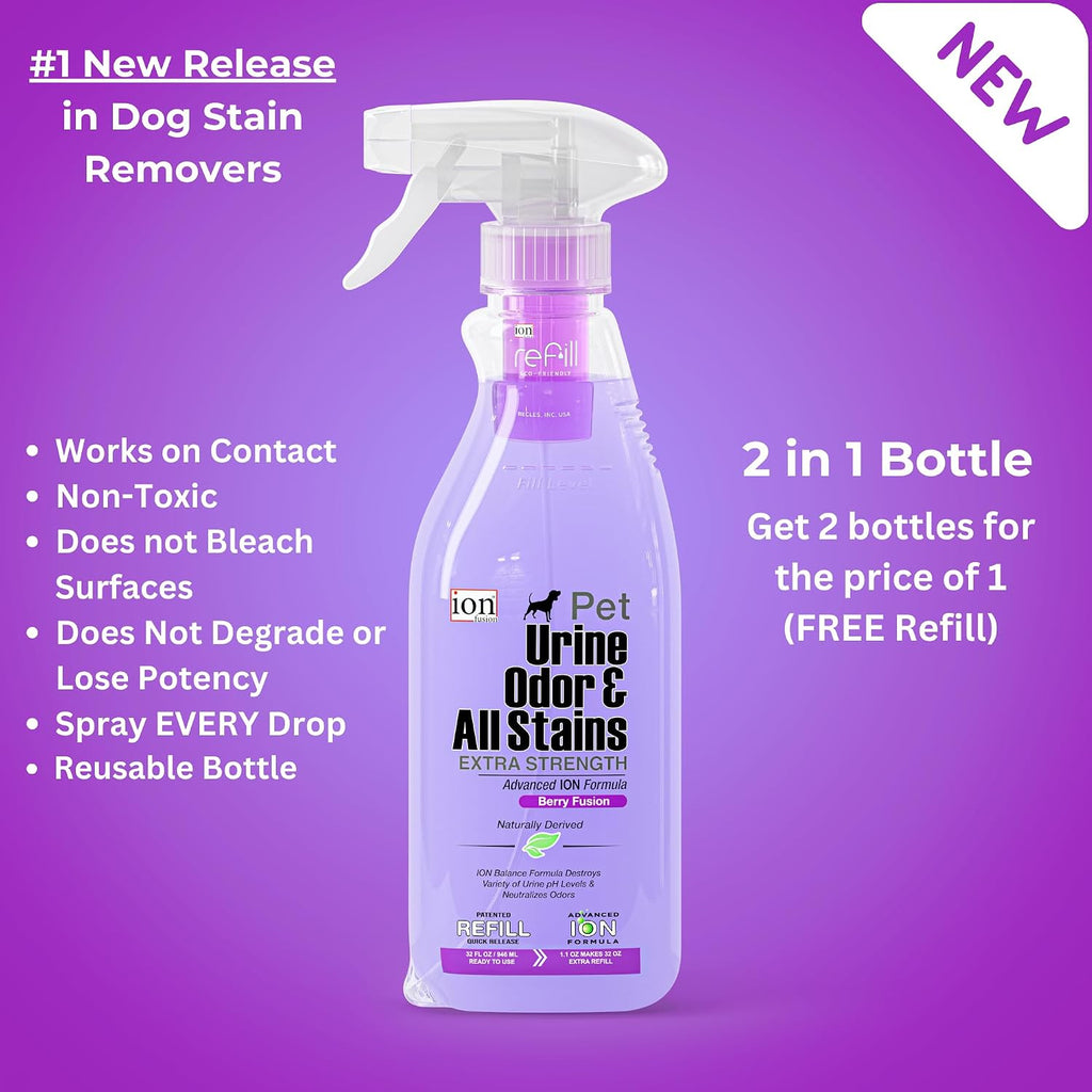 Ion Fusion pet stain remover application on carpet