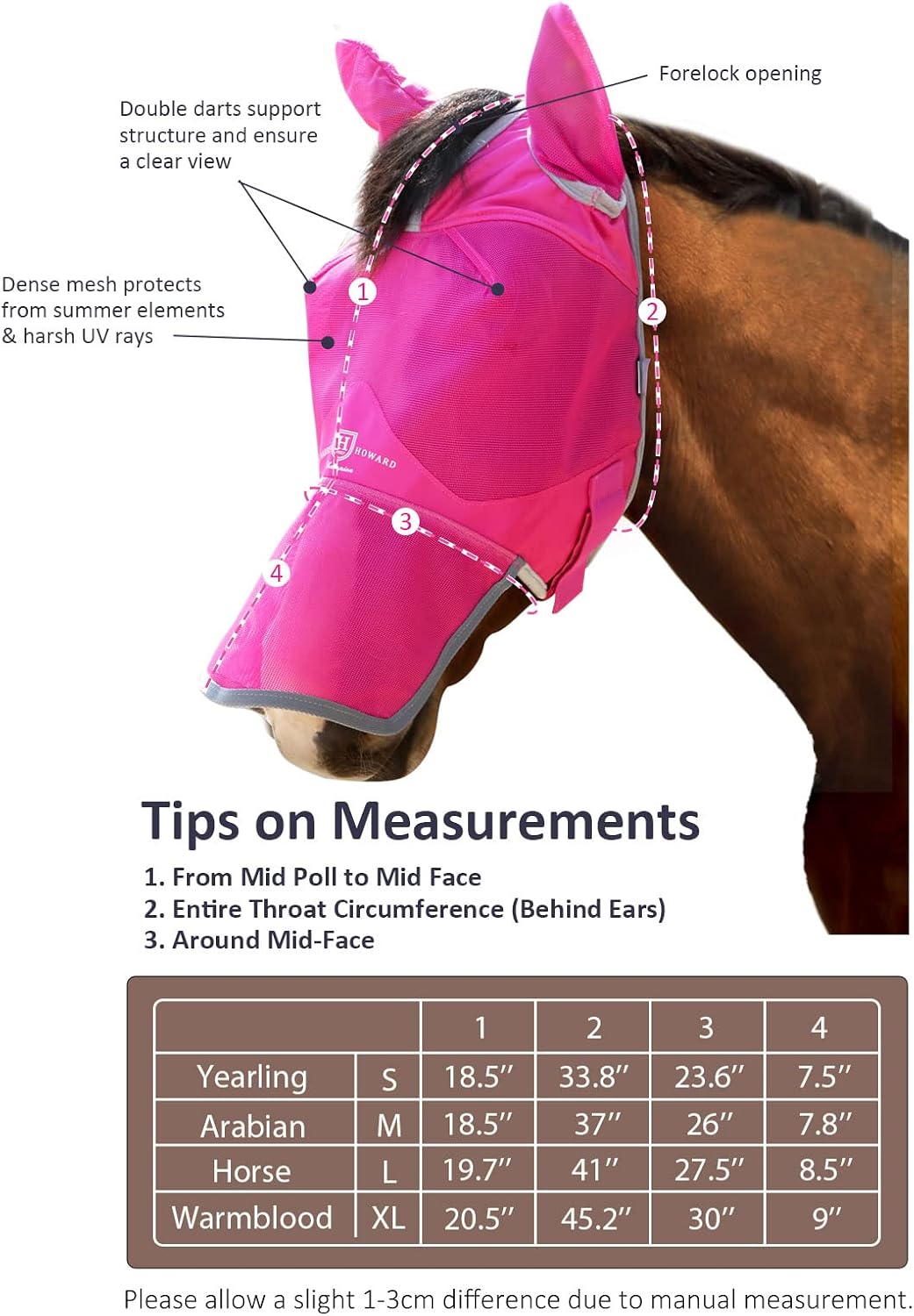 Harrison Howard horse fly mask large size secure fit