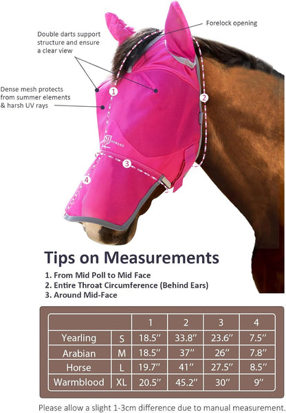 Harrison Howard horse fly mask large size secure fit