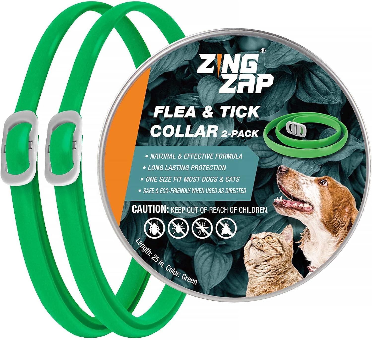 ZingZap Flea & Tick Collar 2-Pack Pink, Protects from Biting Insects, Adjustable Fits Both Dogs & Cats, Built-in Plant Based Formula, Slow-Release Lasting Protection, Waterproof - Image 9