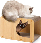 EHEYCIGA Cardboard Cat Scratcher House, 23-Inch Corrugated Cat Scratcher for Indoor Cats, Extra Large Scratching Board Pad, Brown - Image 12