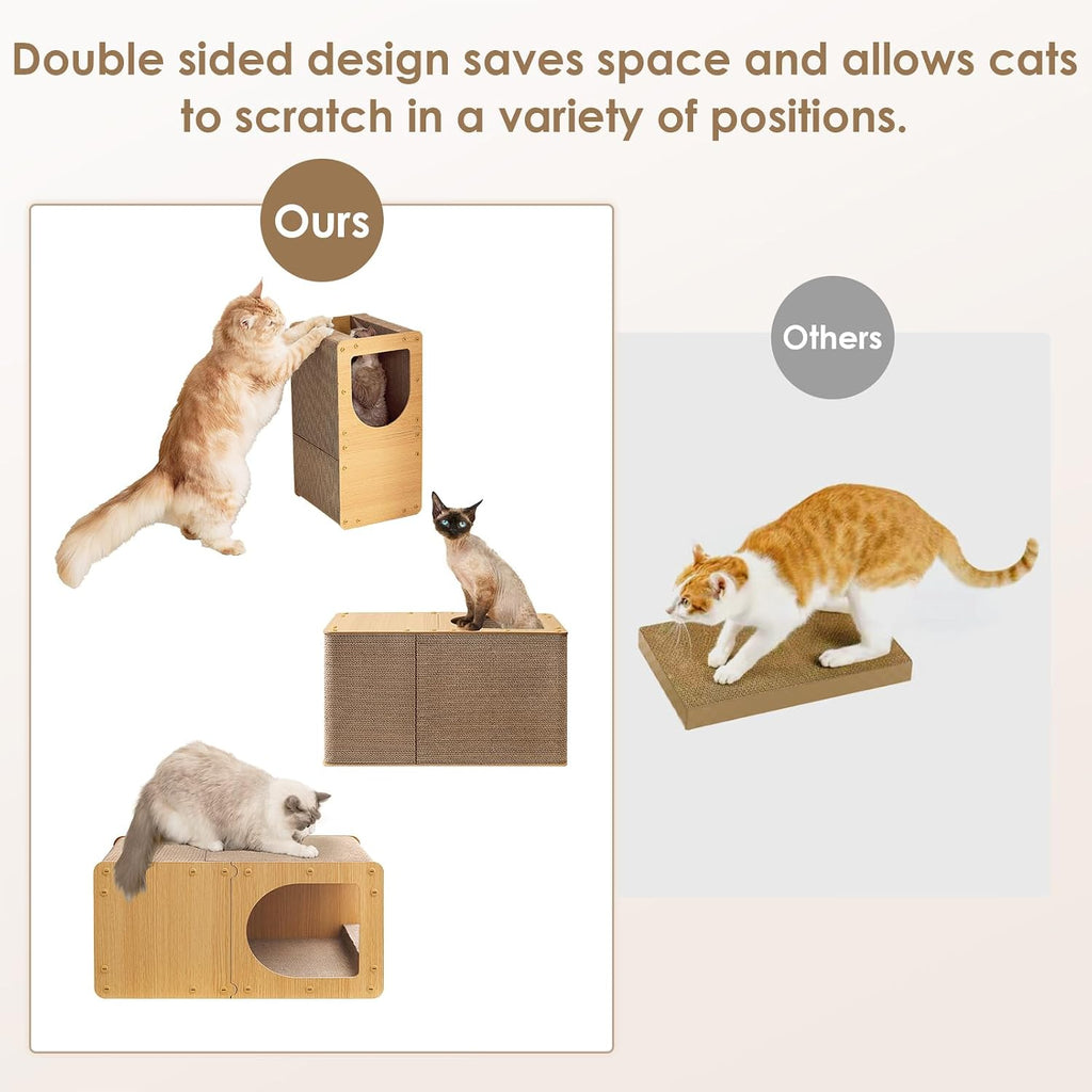 Side view of Eheyciga cat lounge bed and scratcher