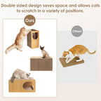 Side view of Eheyciga cat lounge bed and scratcher