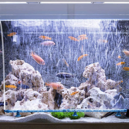 Quickun 23 inch aquarium oxygen diffuser bar packaging contents including suction cups and connectors.
