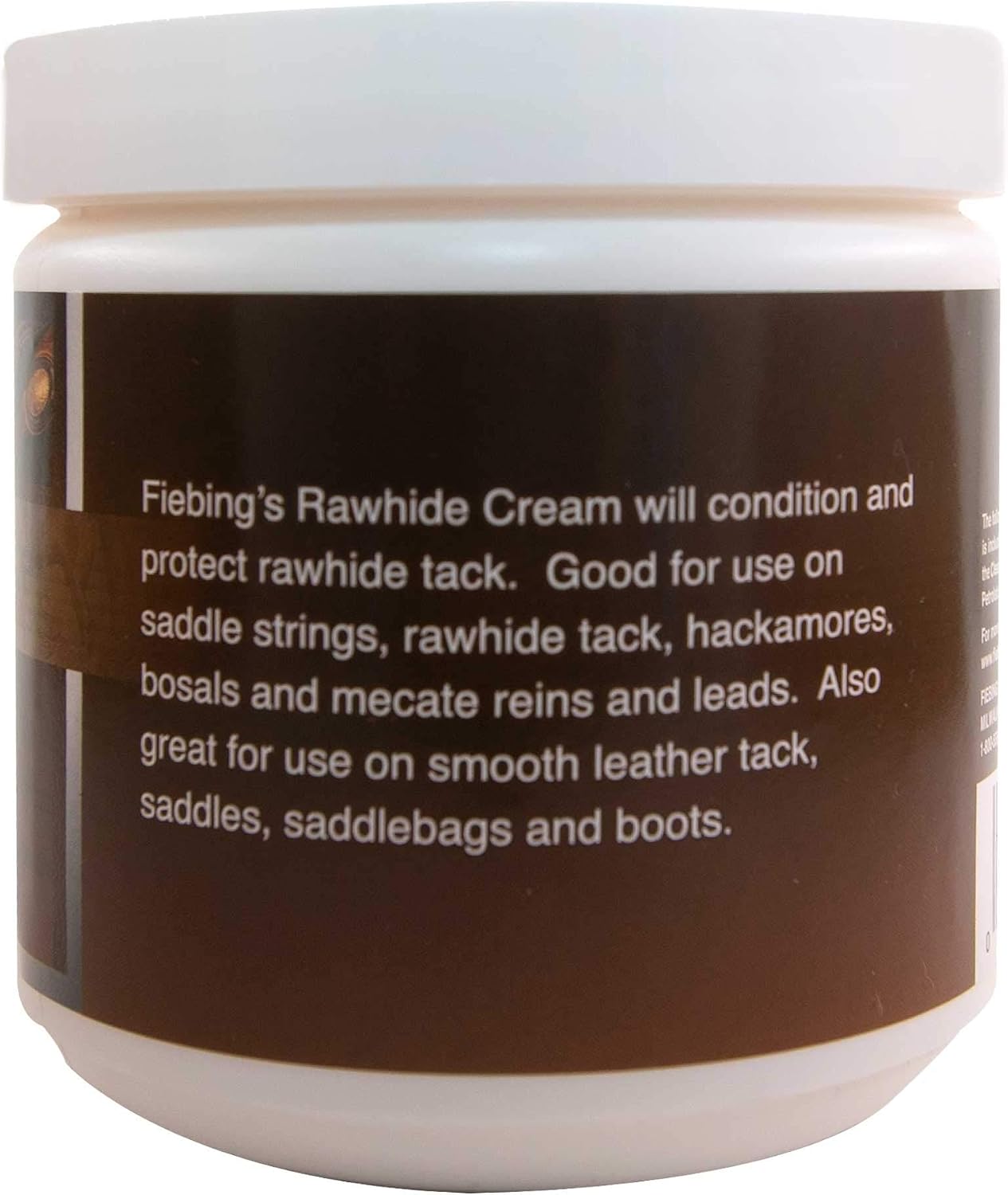 Fourteen ounce container of premium exotic leather softener and waterproofing cream