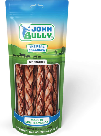 All natural beef collagen dog chews package showcasing high protein snacks
